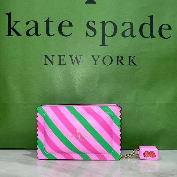 Kate Spade Bubblegum Coin Purse Wallet Bag Charm Card Holder - Picture 9 of 11